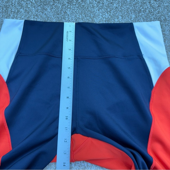 Adidas Navy White Red Performance Biker Shorts Women’s Size XL Aeroready - Picture 6 of 11